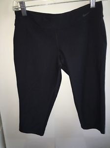 Nwot Women's Black Large Nike Dry Fit Leggings Capris Cropped Pants