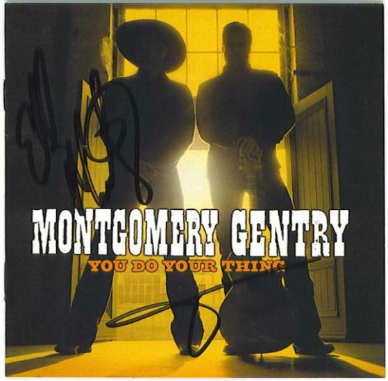 AUTOGRAPHED MONTGOMERY GENTRY CD Signed ON SALE