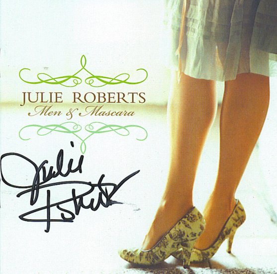 JULIE ROBERTS MEN AND MASCARA AUTOGRAPHED CD SIGNED