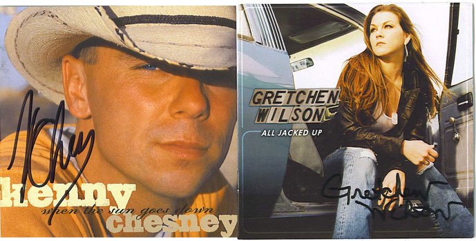 Kenny Chesney and Gretchen Wilson Autographed CD Signed