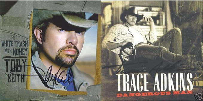 Autographed Toby Keith and Trace Adkins New CD's Signed AUTOGRAPHED CD'S