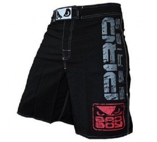 Black MMA Fighting Shorts Grappling Kick Boxing Shorts