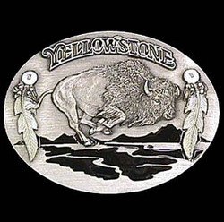Pewter Belt Buckle - Yellowstone Bison