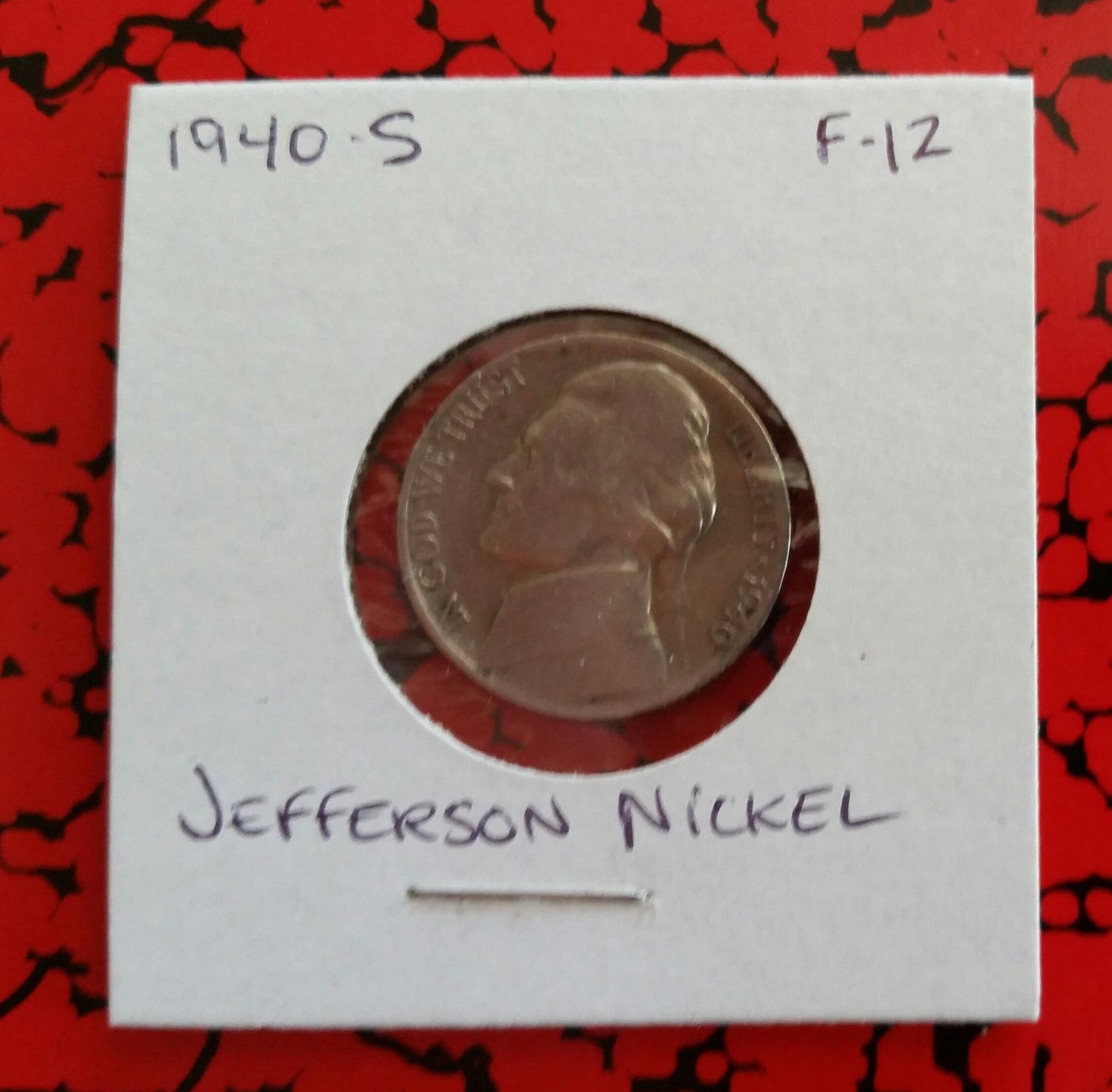 1940 S F-12 Nickel Jefferson