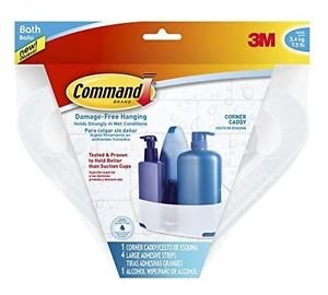 Command Corner Caddy with Water-Resistant Strips (BATH12-ES) New