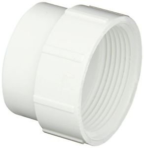 Spears P105 Series PVC DWV Pipe Fitting, Cleanout Adapter, 1-1/2" Spigot x 1-1/2