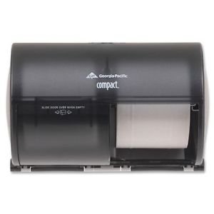Georgia Pacific Compact Coreless Double Roll Tissue Dispenser 56784, Smoke