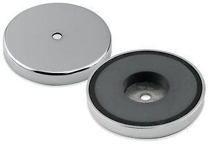 Master Magnetics RB80PRCX2 Round Base Magnet Fastener with 0.270" Center Hole 95