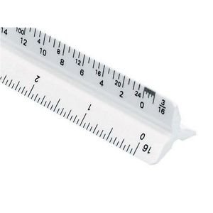 Alvin 110 Series 12-Inch High Impact Plastic Architect Triangular Scale (110P)