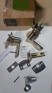 Schlage Flair Satin Nickel Keyed Entry Lever F51A FLA 619 656868 AS IS