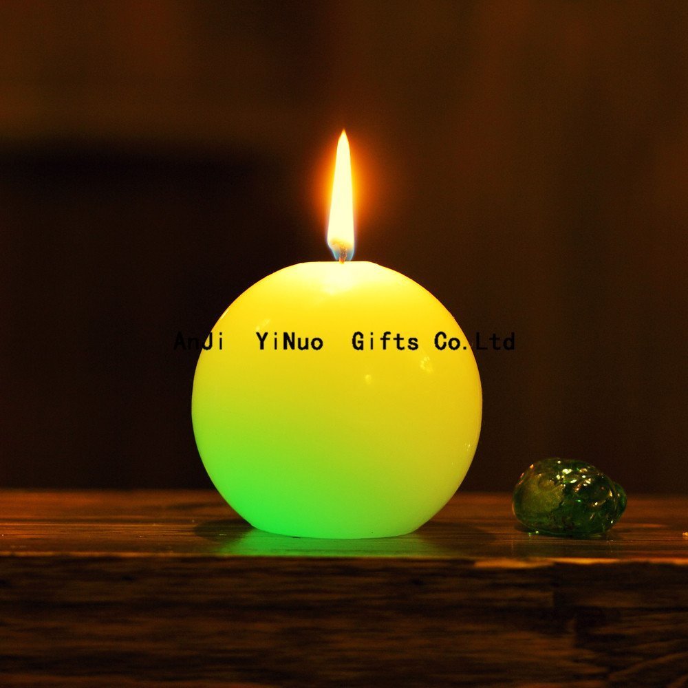LED Paraffin Wax Flameless Electric Candle with Color Changing Real Flame