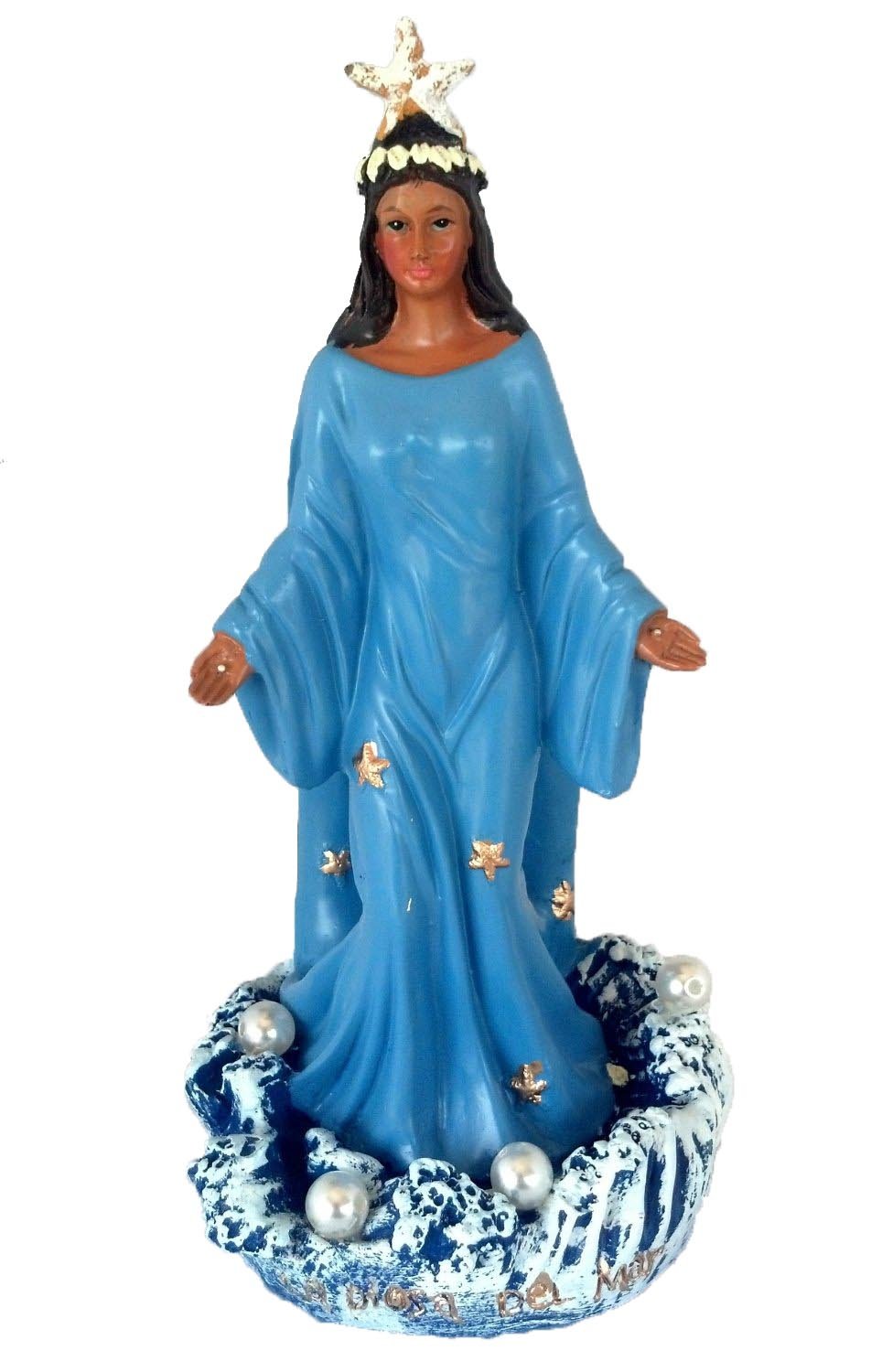 8 Inch Statue Orisha Yemaya Virgen De La Regla Estatua Blue Diosa del Mar