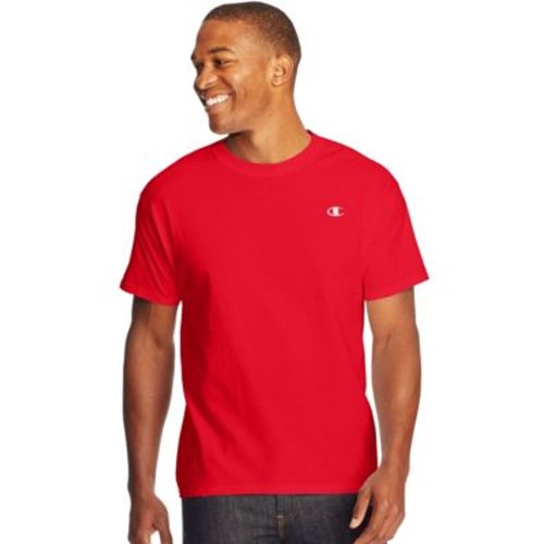 Champion Cotton Jersey Men's T Shirt - Crimson, 2XL, HBI_CT2226