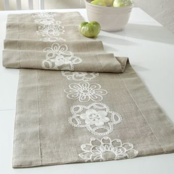 Fashionably Fawn Ornate 48" Runner