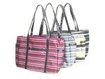 Stripe Martha Zip Handbag