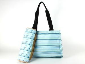 Stripe Martha Blue Diaper Bag