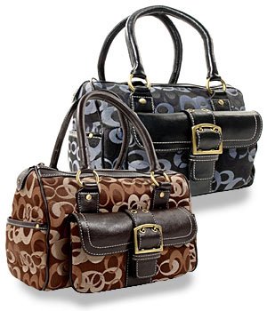 Signature Sara Front Pocket Satchel Handbag