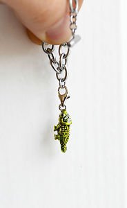 Chameleon charm – trendy kawaii enamel metal chameleon lobster clasp charm