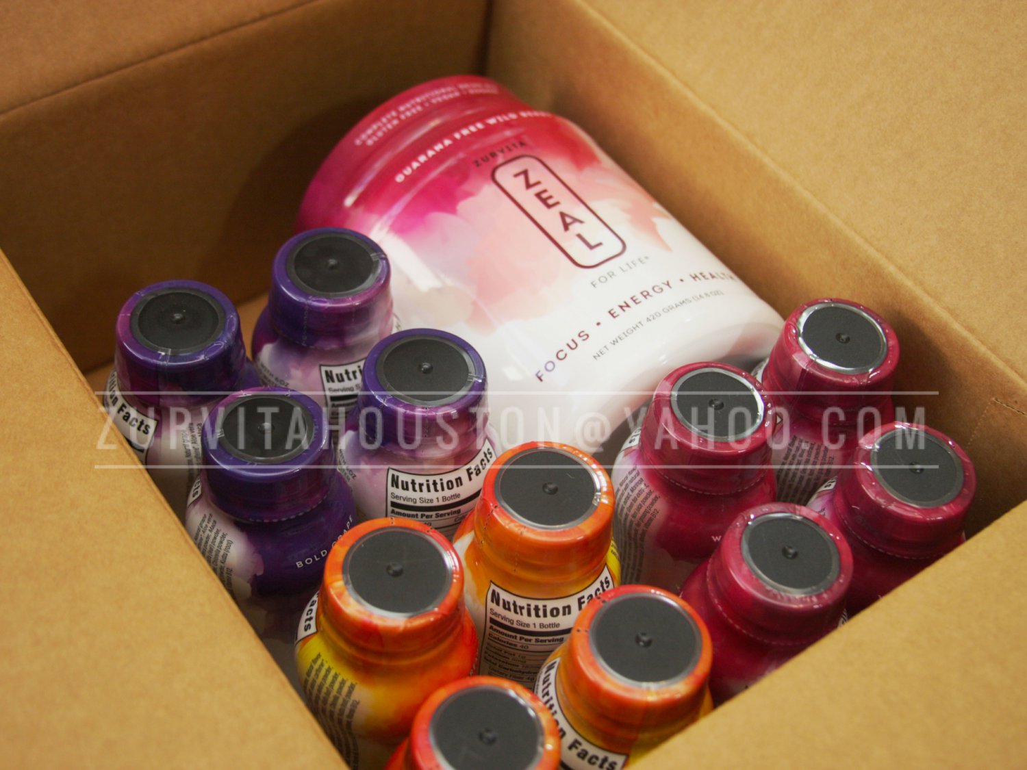 Zeal For Life Nutritional Drink Mix 30 Day Supply Canister + 12 Pack ToGo Bottles COMBO: Bold Grape