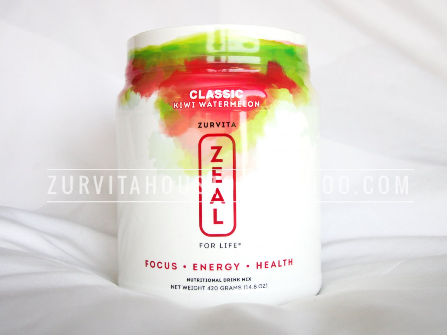 Zurvita Zeal For Life Nutritional Drink 30 Day Supply Canister - Kiwi Watermelon