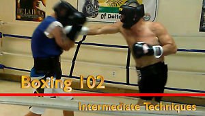 "BOXING 102, Intermediate Techniques boxing video, DVD lessons, Good for MMA too
