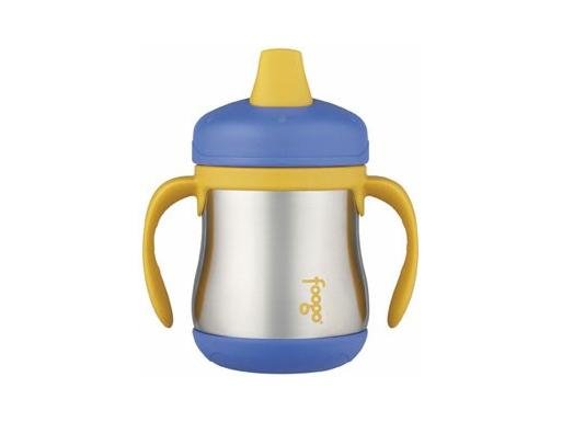Foogo Stainless Steel Sippy Cup w/ Handles - Blue