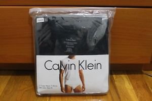 Calvin Klein 3 Three Pack Classic Fit 100% Cotton Crew Neck Tees T Shirt Black