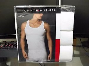 Tommy Hilfiger 3 Three Pack Classic White Cotton Tank Top Undershirt MSRP $39.50