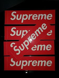 Lot of 5 Supreme Classic Red Box Logo Vinyl Gloss Sticker CDG 100% AUTHENTIC!