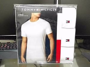 Tommy Hilfiger 3-Pack Three White Classic Crew Neck Cotton Tee T Shirt MSRP$39.5
