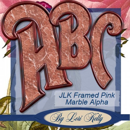 Framed Pink Marble Alpha - ON SALE!