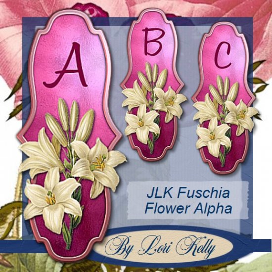 JLK Fuschia Flower Alpha - ON SALE!