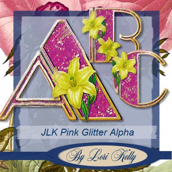 JLK Pink Glitter Alpha - ON SALE!