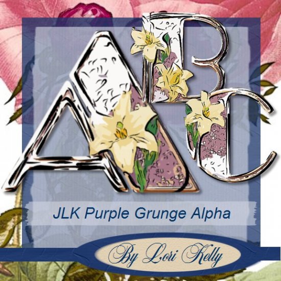 JLK Purple Grunge Alpha - ON SALE!