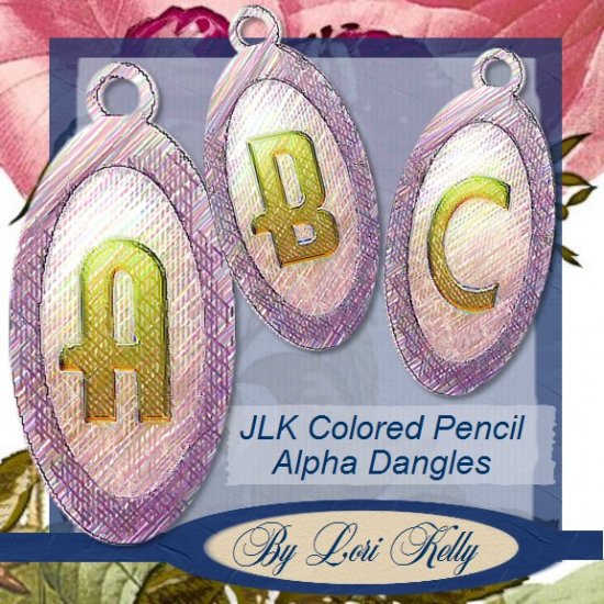 JLK Colored Pencil Alpha Dangles - ON SALE!