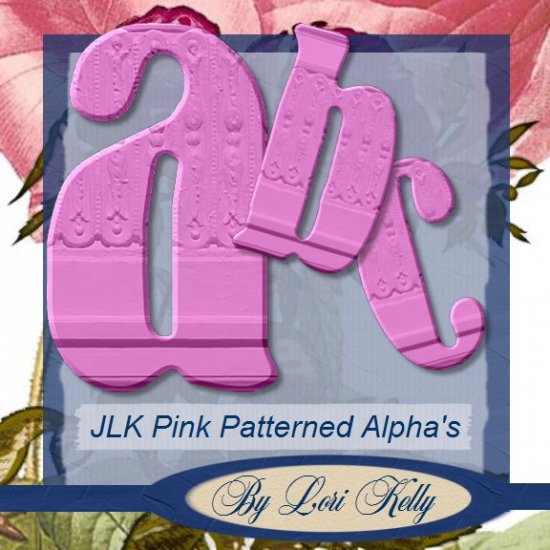 JLK Pink Patterned Alpha - Lowercase - ON SALE!