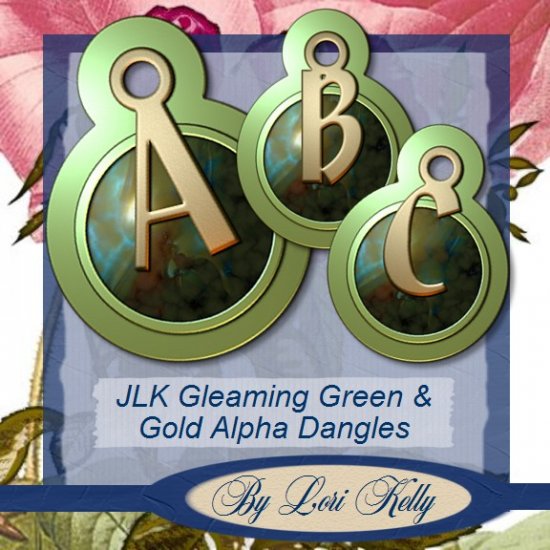 JLK Gleaming Green & Gold Alpha Dangles - ON SALE!