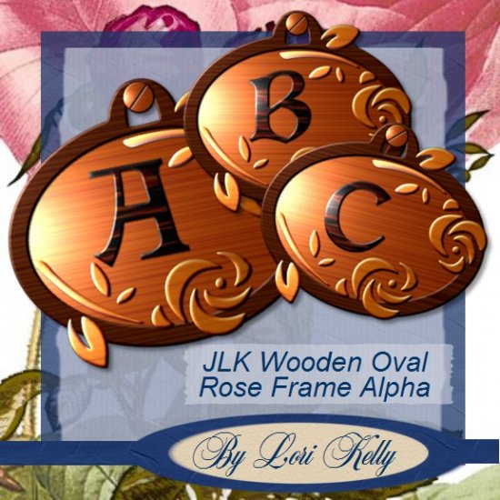 JLK Woodeen Oval Rose Frame Alpha - ON SALE!