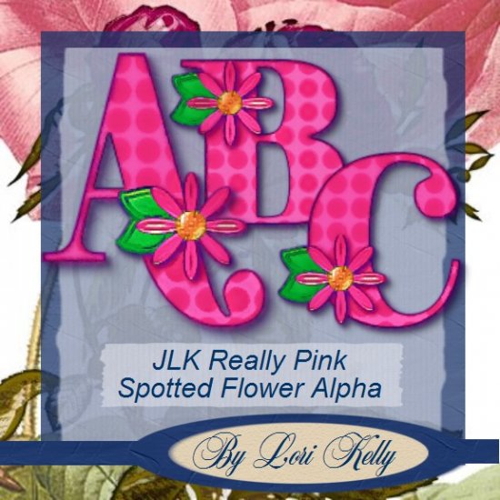 JLK Really Pink Spotted Flower Alpha
