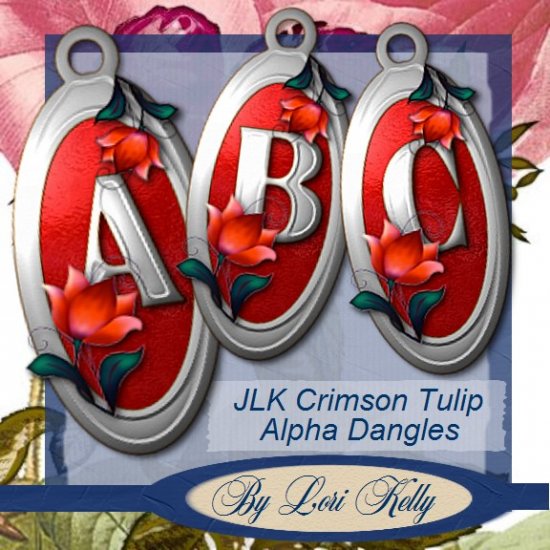 JLK Crimson Tulip Alpha Dangles - ON SALE!