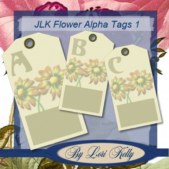 JLK Flower Alpha Tags 1 - ON SALE!