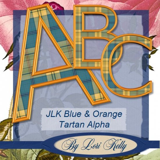 JLK Blue & Orang Tartan Alpha - ON SALE!