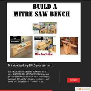 BUILD PLANS DIY Mitre Saw + 10K Woodworking How Plans #diywoodworking