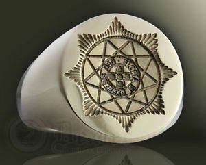 MASONIC RING FREEMASON Handmade Sterling Silver Gloria in excelsis Deo Any Size