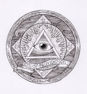 CANVAS All seeing Eye of Providence FREEMASONRY MASONIC Painting Stretched Decor