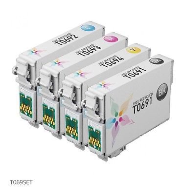 4pk Non OEM Ink Cartridges Epson Stylus WorkForce T0691-T0694 Remanufactured Set