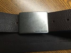 Hugo Boss Orange Leather Men’s Casual Belt NWOT US38 Brown