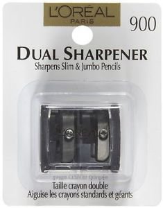 2X L'Oreal Paris Dual Eye/Lipliner Sharpener with Cover New