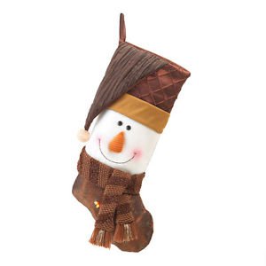 Smiling Snowman Holiday Stocking