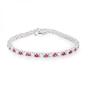 Fuchsia Cubic Zirconia Tennis Bracelet